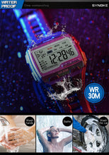 Load image into Gallery viewer, Digital Men Watch | Big Square Dial Alarm Week Water Resistant Wristwatch
