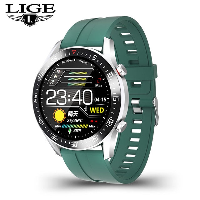 Men's Stainless Steel Smartwatch | Waterproof Sports Fitness Full Circle Smartwatch