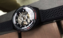 Load image into Gallery viewer, Automatic Mechanical Men&#39;s Watch | Sport Rotating Bezel Silicone Band Black Wristwatch
