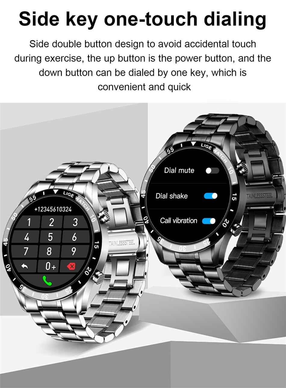 Android Bracelet Smartwatch | Unisex Sport Heart Rate Fitness Waterproof Bluetooth Call Watch